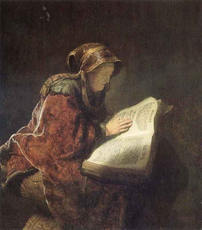 Rembrandt van rijn The Prophetess Anna Norge oil painting art